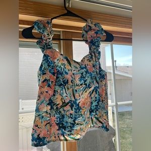 Abercrombie Poplin Bubble Strap Tank Top Size L